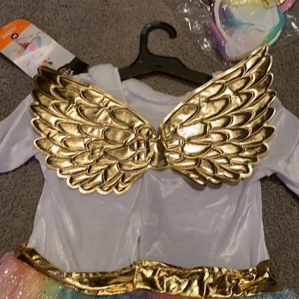 Kids Rainbow Unicorn Costume Halloween Size M (7-8) NWT